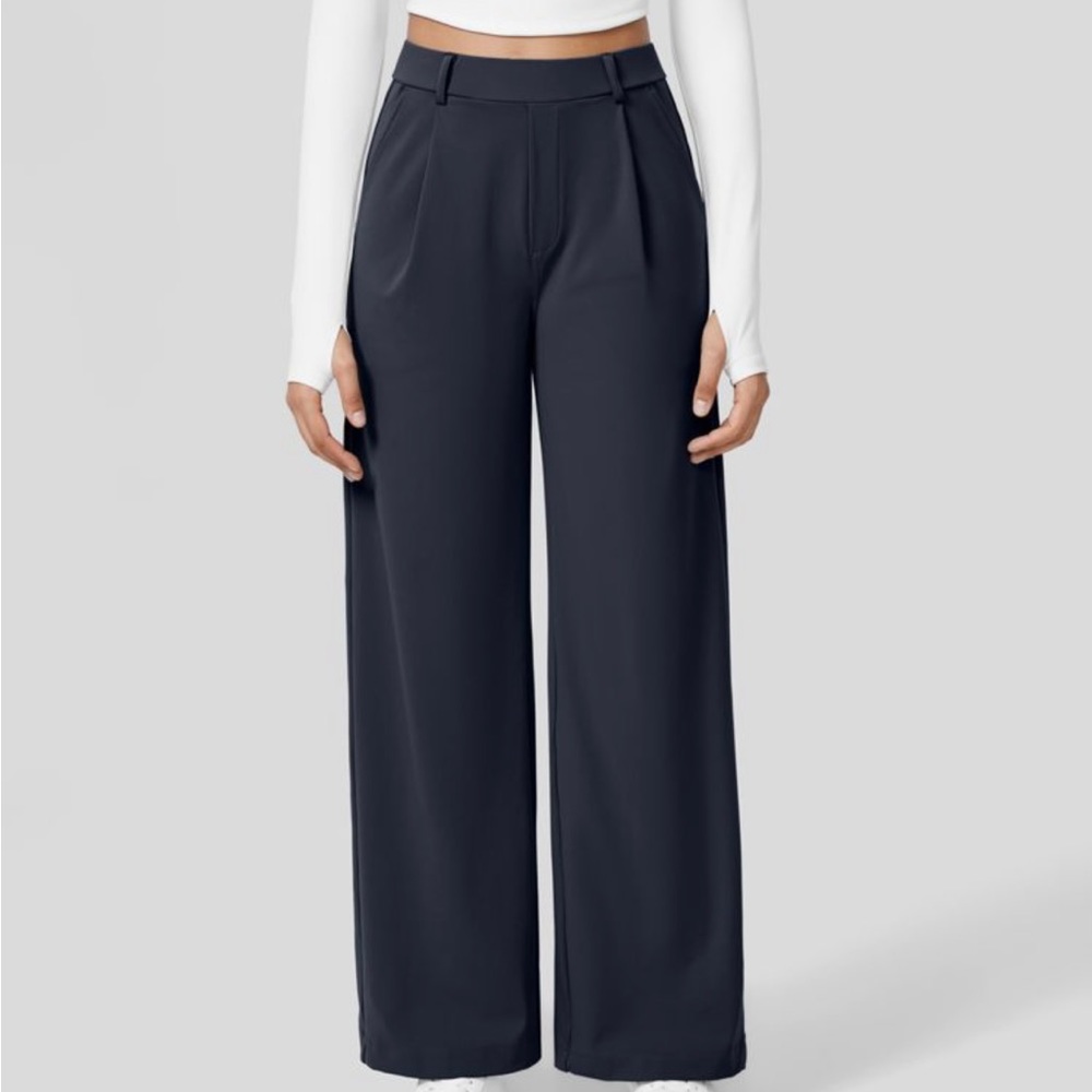Halara Wide leg pant in Midnight Blue